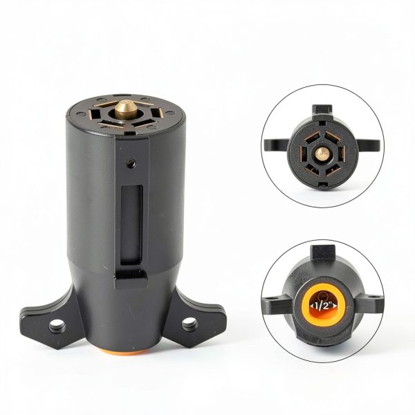 MECMO 7 Way Male End Trailer Plug Replacement-2