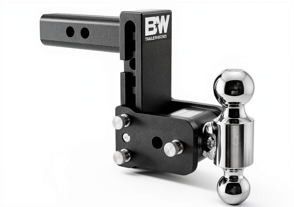 Adjustable ball mount trailer hitch