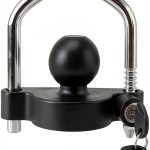 METOWARE Trailer Coupler Lock 1 Pack Heavy Duty Black Matte-0