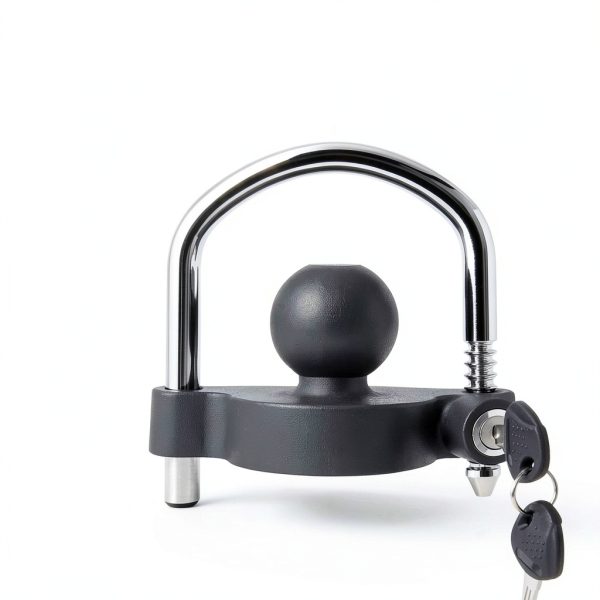 METOWARE Trailer Hitch Lock Universal Coupler 1 PACK Black Matte-1