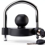 METOWARE Trailer Hitch Lock Universal Coupler 1 PACK Black Matte-0