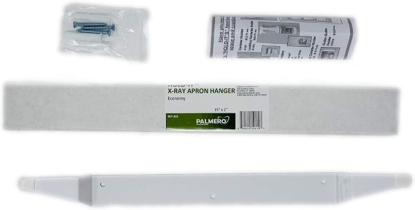 Palmero Economy X-ray Apron Hanger - White-Coated Stainless Steel-3