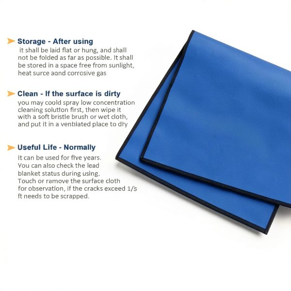 Healthible Xray Lead Blanket 0.5mmpb Blue 24x48 Shield for Radiology-4