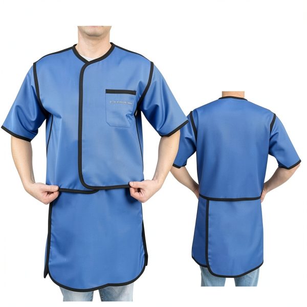 Xray Lead Vest Skirt Radiation Protection Dental Apron Large Blue-0