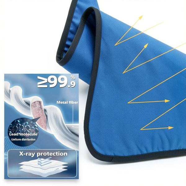 Xray Lead Vest Skirt Radiation Protection Dental Apron Large Blue-4