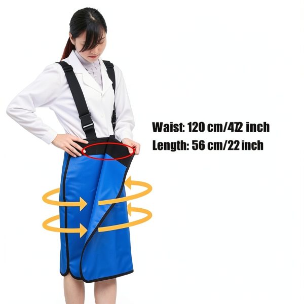 Xray Lead Vest Skirt Radiation Protection Dental Apron Large Blue-3